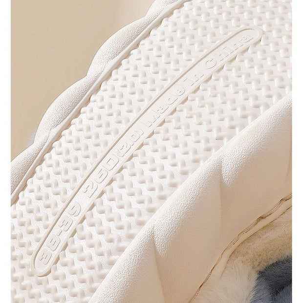 Household Warmth And Anti Slip Thick Soled Couple Slippers