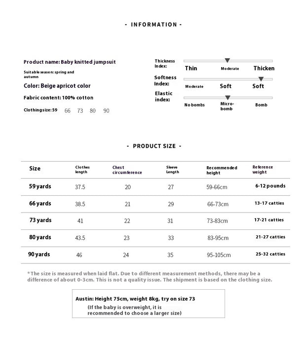 Babies' Knit Jumpsuit Sweater Spring And Autumn