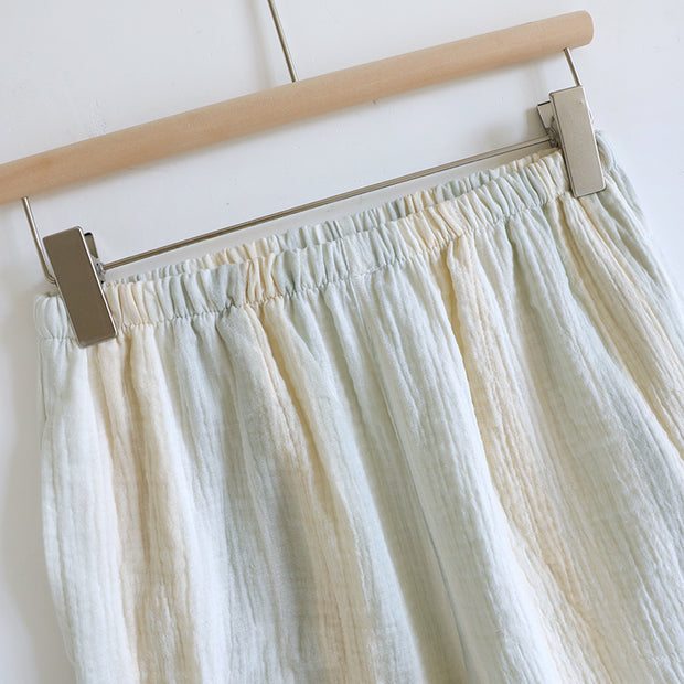 Women's Summer Cotton Cloth Two-piece Suit