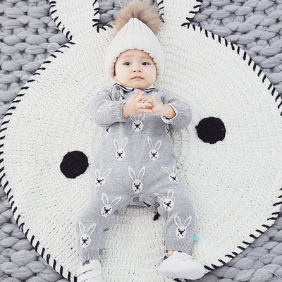 Babies' Knit Jumpsuit Spring And Autumn Sweater