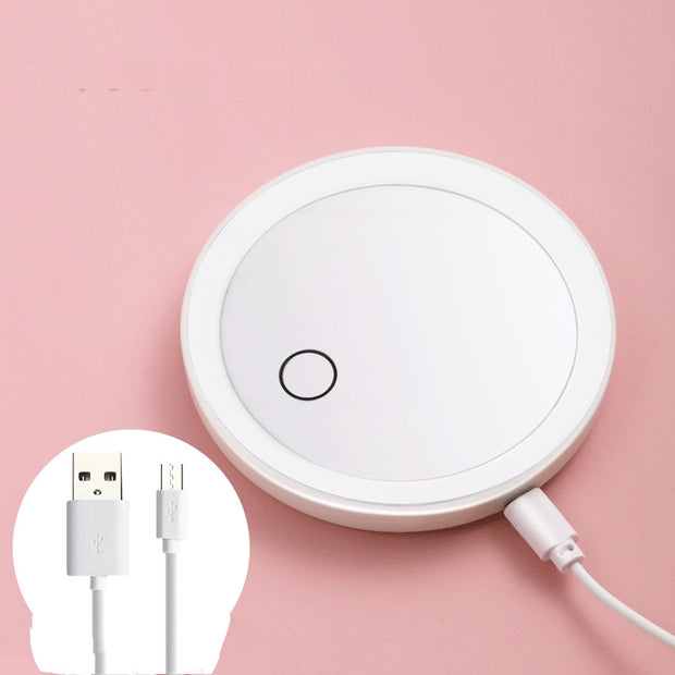 Led Fill Light Portable Makeup Small Mirror With Light Portable Dormitory Desktop Handheld Dressing