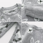 Babies' Knit Jumpsuit Spring And Autumn Sweater