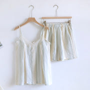 Women's Summer Cotton Cloth Two-piece Suit