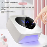 X20 Wireless Nail Lamp with Rechargeable Lithium Battery large touch screen design for cordless nail art.