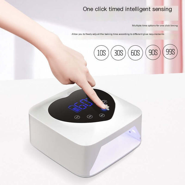 X20 Wireless Nail Lamp with Rechargeable Lithium Battery with intelligent sensing and multiple timing options.