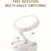 LED Illuminated Makeup Mirror, High-definition Desktop Vanity Mirror, A Must-have For Girls' Dormitories And Bedrooms.