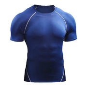 Workout Clothes Short Sleeve Men Quick Drying Clothes Exercise Running T-shirt