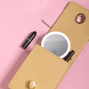 Led Fill Light Portable Makeup Small Mirror With Light Portable Dormitory Desktop Handheld Dressing