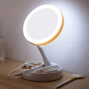 LED Illuminated Makeup Mirror, High-definition Desktop Vanity Mirror, A Must-have For Girls' Dormitories And Bedrooms.