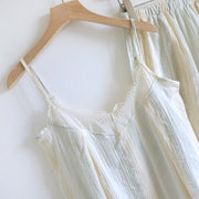 Women's Summer Cotton Cloth Two-piece Suit