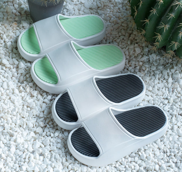 Anti-slip Thick Bottom Feces Feeling Couple Slippers