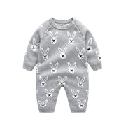 Babies' Knit Jumpsuit Spring And Autumn Sweater