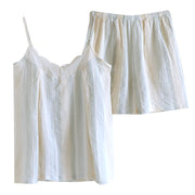 Women's Summer Cotton Cloth Two-piece Suit