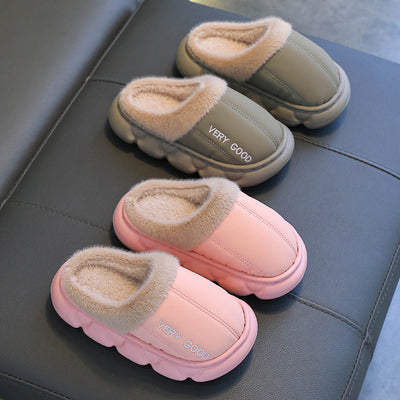 Winter Anti-slip Waterproof Cotton Slippers For Children
