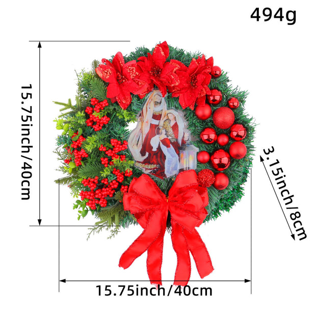 Christmas Light Wreath Door And Window Decoration Vine Ring